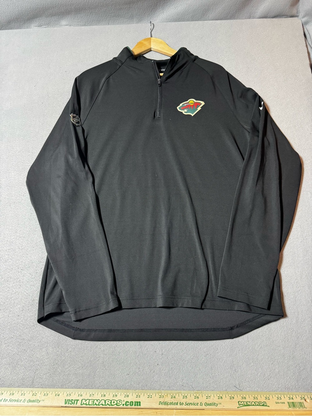 Nike Men's Black Minnesota Wild Quarter-Zip Pullover
